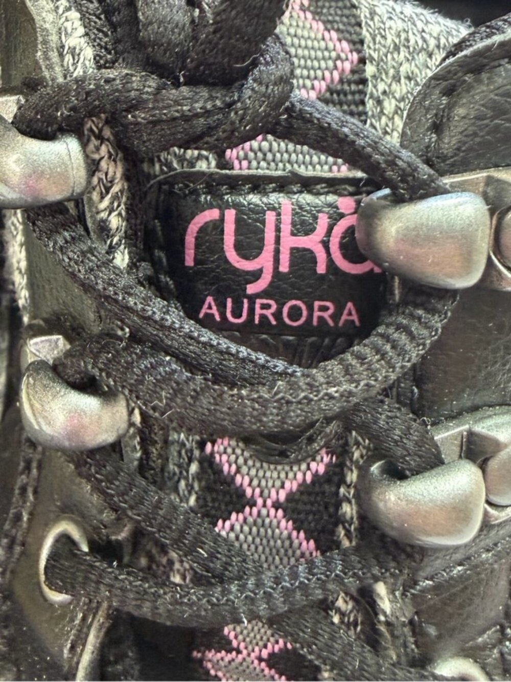 Ryka Aurora Winter Boots Womens Size 8 Black Gray Lace Up Comfort Hiking Shoes - Picture 6 of 9
